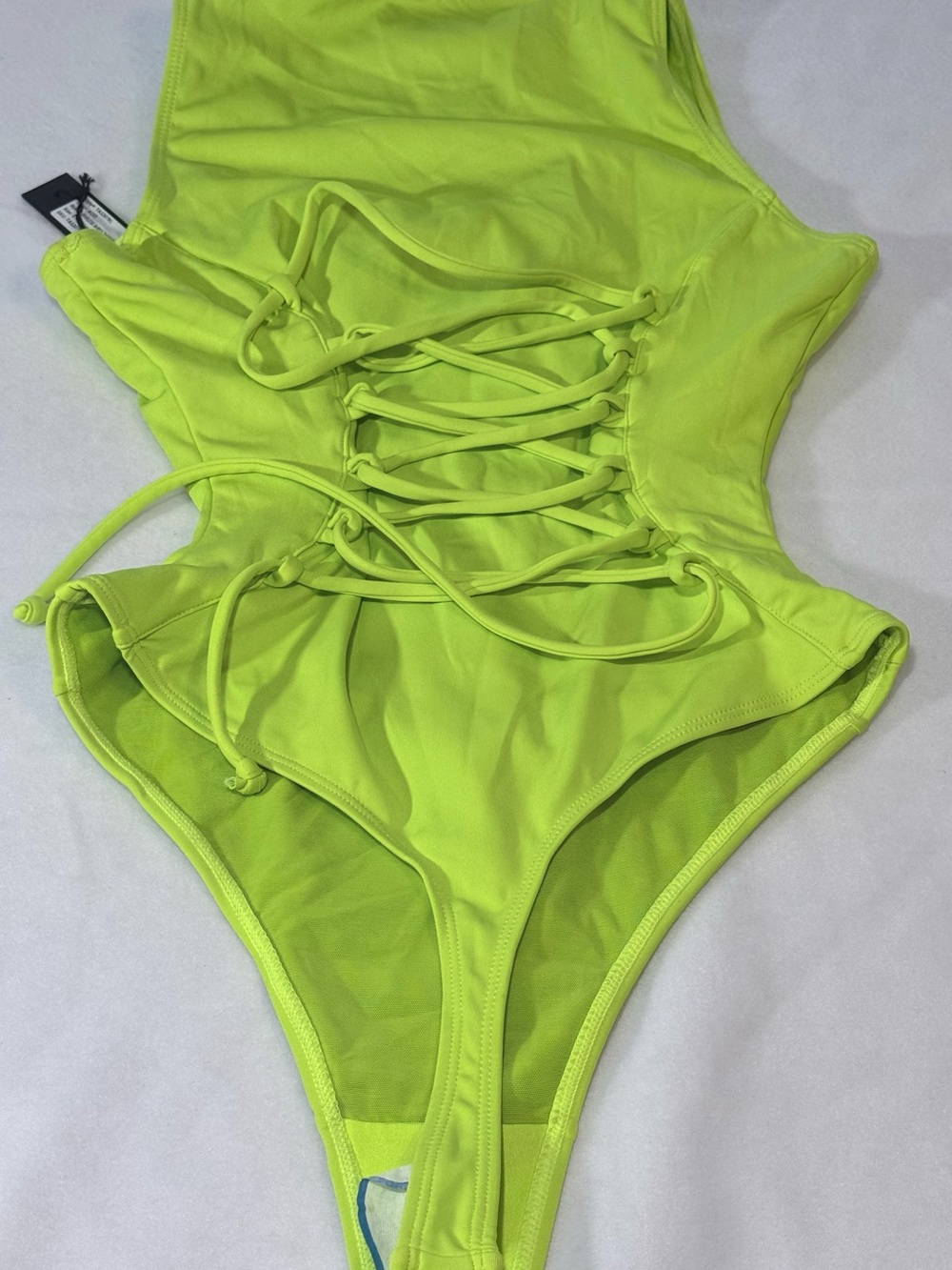 New TA3 Sleeves Surfy Thong Swimsuit. Size Small Regular/Long. Acid Color. - Picture 8 of 9